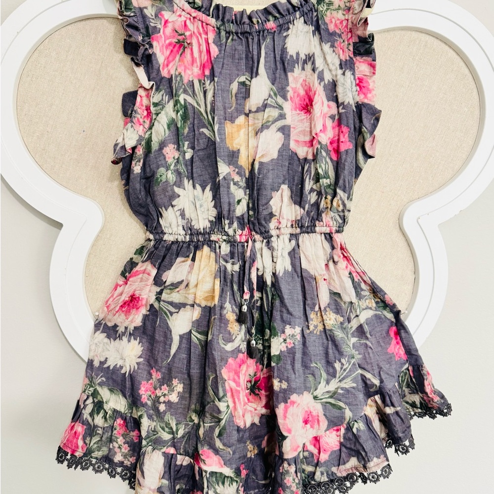 Zimmermann Gray and Pink Floral Dress